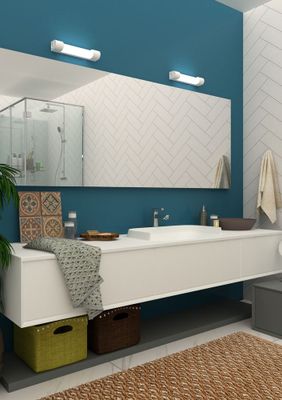 Réglette NORMARIC B55 avec tube S19 LED + prise + interrupteur 7,2W 700 lumens IP21 4000K - ARIC