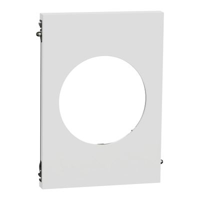 Plaque de finition centrale 1 poste Odace 2025 Architecte effet céramique blanc - SCHNEIDER ELECTRIC