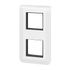 Plaque avec support verticale 2 x 2 modules finition blanche Mosaic LEGRAND