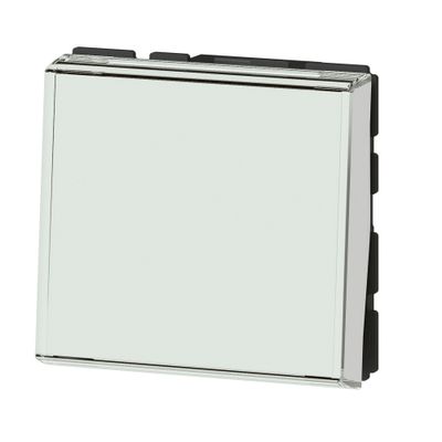 Bouton poussoir encastrable avec porte-étiquette 2 modules Blanc - Mosaic LEGRAND