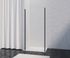Paroi de douche latérale fixe 100x200 cm profilé noir verre transparent 8 mm Signature - OCEA