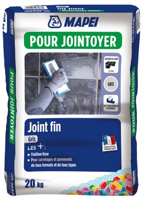 Joint de carrelage fin gris 20 kg MAPEI