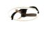 Ventilateur de plafond design avec lumière LED + télécommande Noir Ø90cm - Stockholm REALITY