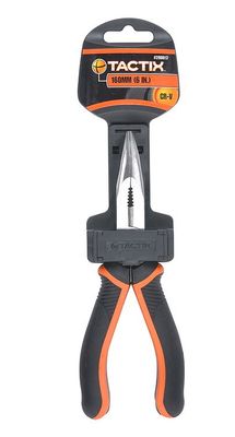 Pince demi-ronde becs courts coudés en acier 160mm