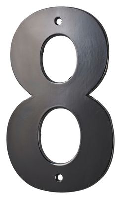 Chiffre 8 à visser hauteur 80 mm noir THIRARD