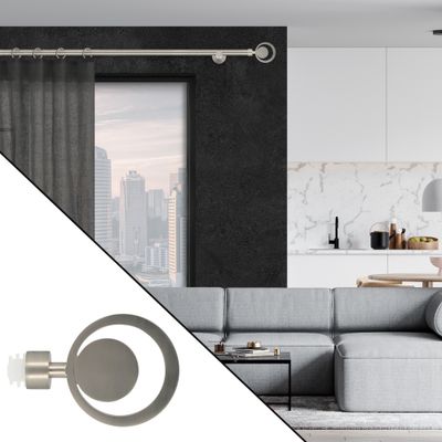 Embout déco atrium à visser en métal diam 20 mm Finition Chrome mat - MOBOIS