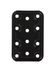 Patte rectangle d'assemblage noir mat 80 x 50 mm CIME