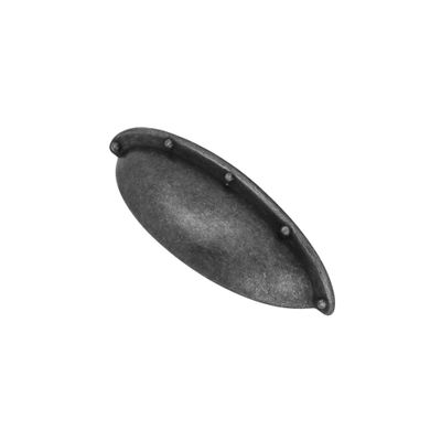 Poignée de meuble coquille vieil argent entraxe 64 mm REI