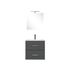 Meuble de salle de bains Volta 2 tiroirs L60 x H50 x P46 cm MDF gris