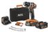 Perceuse à percussion sans fil 18 V BSB18SBL-X02B (Brushless, 2 batteries) - AEG