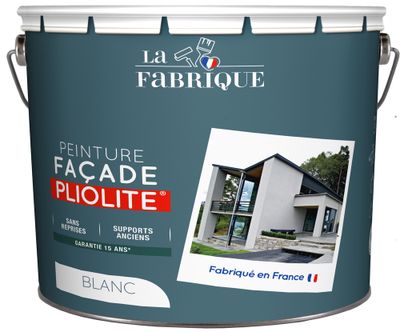 Peinture façade pliolite blanc 10 L - LA FABRIQUE