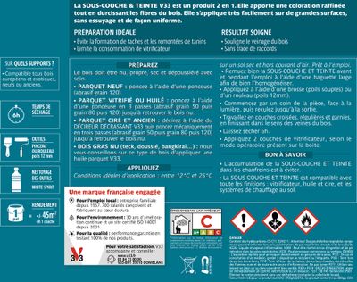 Sous-couche et teinte chêne moyen 2,5 L -  V33