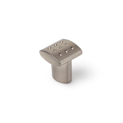 Bouton de meuble carré Golf nickel satiné 20 x 20 mm REI