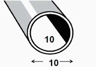 Profilé rond aluminium anodisé incolore diamètre 4 mm 1 m CQFD