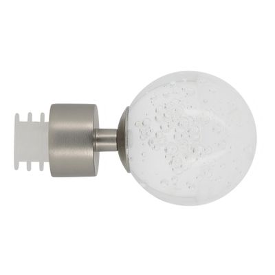 Embout déco bulles en métal diam 28 mm Finition Chrome mat - MOBOIS