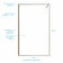 Paroi de douche à l'italienne 140x200 cm profilé bois verre transparent 6 mm Wood Edge - AURLANE