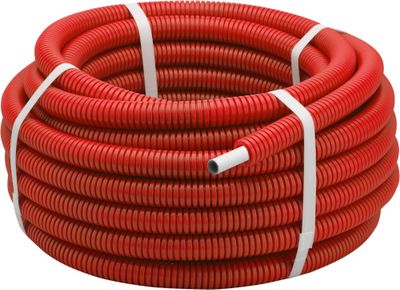 Couronne tube multicouche gainé rouge Ø 20 mm longueur 25 m - QUICK PLOMBERIE