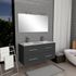 Meuble de salle de bains Volta 4 tiroirs L120 x H50 x P46 cm MDF gris