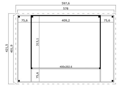 Abri de jardin en bois Domeo 4 12,80 m² + 9,00 m² LASITA MAJA Livraison à domicile incluse