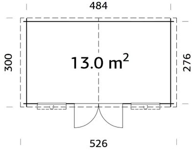 Abri de jardin  Bois Naturel  Tanguy 13m2 Livraison à domicile incluse