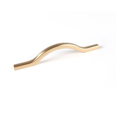 Poignée de meuble vague aluminium doré entraxe 128 mm REI