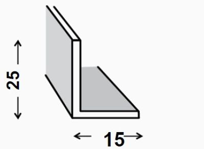 CORNIERE INEGALE PVC BLANC 15X25MM 2M CQFD