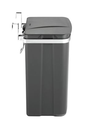 Poubelle à suspendre grise et chromée 12 L WENKO