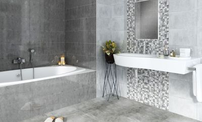 Faïence blanche murale intérieur gris foncé NEXUS ép 8,5 mm 25 x 40 cm paquet de 1 m² ELYSSA TRADING