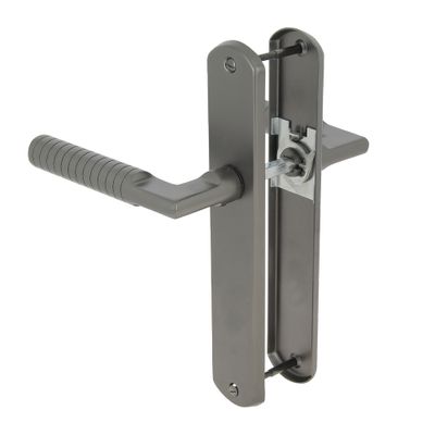 Poignées de porte sur plaques sans trou Jussieu L canon de fusil LINEA BERTOMANI
