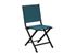 Chaise de jardin pliante THEMA aluminium et TPEP graphite bleu - PROLOISIRS
