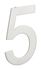 Chiffre 5 à visser hauteur 100 mm inox THIRARD