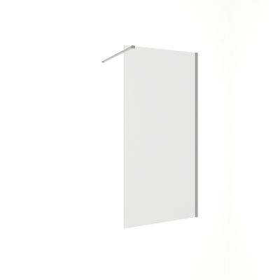 Paroi de douche à l'italienne 90x200 cm profilé chrome verre transparent 8 mm Signature - OCEA