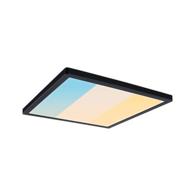 Plafonnier LED salle de bain IP44 2100 lumens lumière blanc variable 30x30cm Noir - Atria Shine PAULMANN