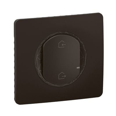 Commande générale connectée sans fil départ/arrivée + plaque Noir - Céliane with Netatmo LEGRAND
