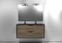 Meuble de salle de bains Frenchart 2 portes L120 x H56 x P47 cm panneau de particules noir et pitaya - CONCILIO