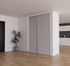 Porte de placard Gris Profil blanc H 248,5 x L 92,2 cm YNGENIO