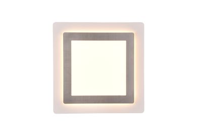 Plafonnier MORGAN carré nickel LED 46W 6000 lumens blanc dynamique CCT - TRIO