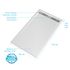 Receveur de douche 80x140 cm acrylique blanc Pure 2 - AURLANE