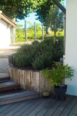 Traverse paysagère en chêne - 100 x 200 x 2000 mm - HENRY TIMBER