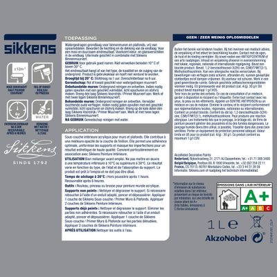Sous-couche pour peinture intérieure acrylique 1 L - SIKKENS