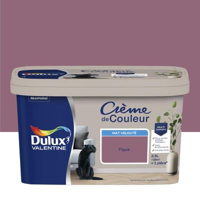 Peinture Crème De Couleur Mat Figue 2,5 L - DULUX VALENTINE