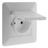 Prise 2 pôles + terre étanche IP44 blanc Artezo