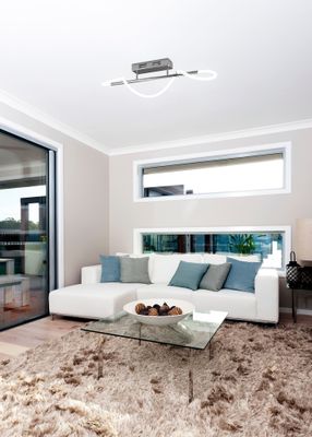 Plafonnier LED Argos chrome 3500 lumens blanc neutre - REALITY