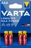Piles alcalines LR03 (AAA) Longlife max power par 4  - VARTA