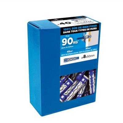 Chevilles MX 8 x 50 mm par 40 RED HEAD