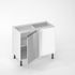 Fileur d'angle pour meuble bas de cuisine Jade nuage 70 x 4,6 x 4,6 cm OFITRES
