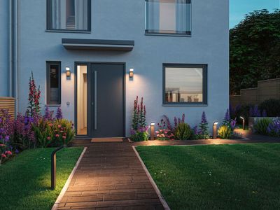 Borne d'éclairage extérieur LED 1000 lumens blanc chaud 60cm IP44 Anthracite - Kulma  PAULMANN