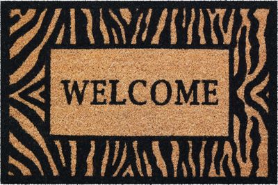 Tapis coco naturel Zèbre 40 x 60 cm - ID HOME
