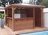 Abri de jardin pool house BLUETERM en bois traité avec comptoir + 1 paroi mur plein, 1 paroi ventelles, 2 parois comptoirs  12,31 m², Livraison à domicile incluse - HABRITA