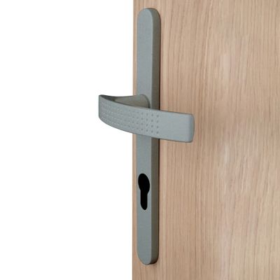 Poignées de porte sur plaques étroites à cylindre Ibiza inox ALPERTEC
